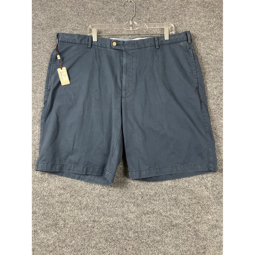 Peter Millar Shorts Mens 42 Navy Blue Crown Comfort Flat Front Chino Golf NEW